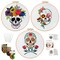 Nuberlic 3 Pack Halloween Skull Embroidery Kit for Adults Beginner Cross Stitch Kits for Starters with Skull Patterns Include 3 Hoop Cloth Thread Needles and Instructions